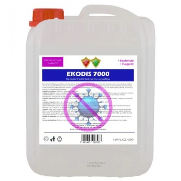 Solutie Dezinfectanta Pentru Suprafete Aspect Lichid, Cantitate 1 buc, Volum Litri 5, Culoare Incolor-Articole Menaj Si Prote...