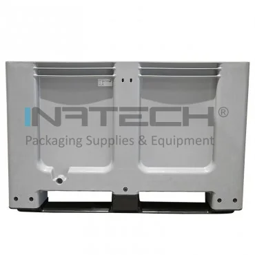 Boxpalet Plastic Cu Pereti Plini, 1200 x 1000 x 760 mm, Volum Litri 610, Varianta 3 traverse