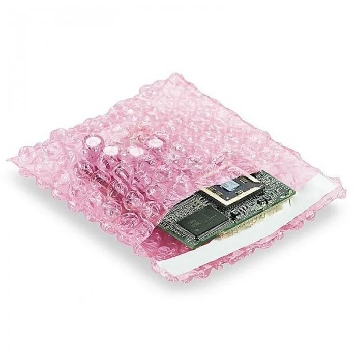 Pungi Cu Bule In Doua Straturi, Roz, 60 my Lungime 200 mm, Latime 140 mm, Straturi 2, Grosime 60 my, Clapeta 50 mm, Culoare R...