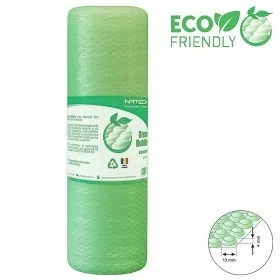 Folie Cu Bule Mici Eco Friendly, Lungime 100 m, Latime 450 mm, Grosime 60 my, Straturi 2, Culoare Verde-Folie Cu Bule De Aer ...