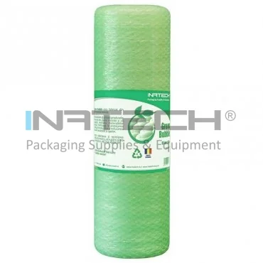 Eco-Friendly Small-Bubble Wrap, 300 mm x 50 m, 60 my, 2 Layers, Green