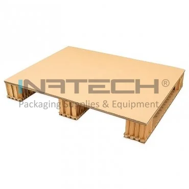 Euro-Style Corrugated Cardboard Pallet, Length 800 mm, Width 600 mm, Height 100 mm, Load Capacity 250 kg, Natural Color, Cardboard Type 2 x CO5, No. of Feet 7