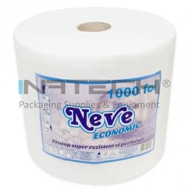 NEVE Paper Towel, Economy, 2-Ply, White, Length 230 m, Width 245 mm, Number of Sheets 1000