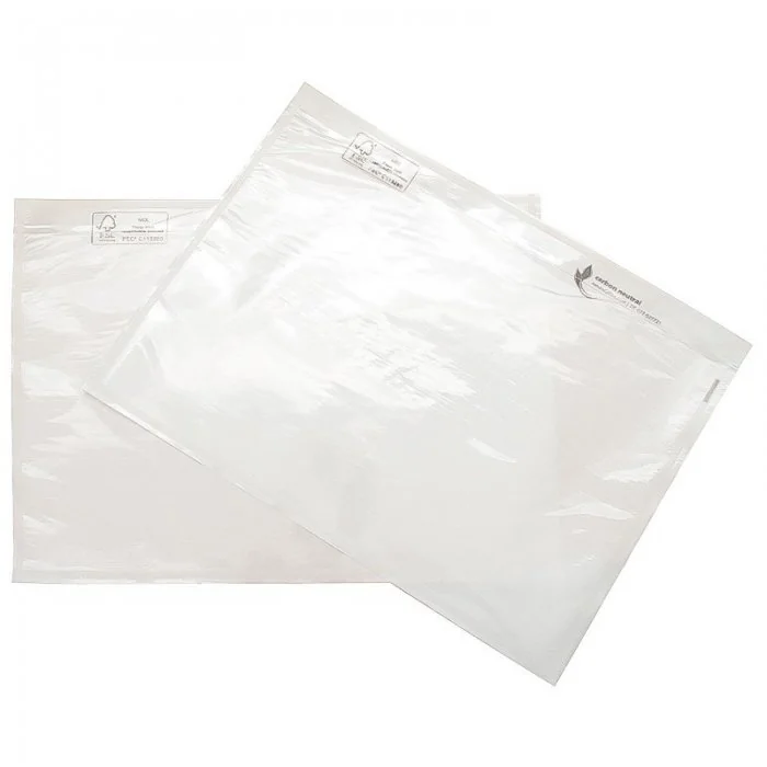 Set 100 Plicuri Port Document Autoadezive Dimensiuni 240 x 115 mm, Culoare Transparent, Tip LD (DL)-Plicuri Si Pungi Curierat