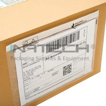 Set 100 Plicuri Port Document Autoadezive Dimensiuni 240 x 165 mm, Culoare Transparent, Tip C5