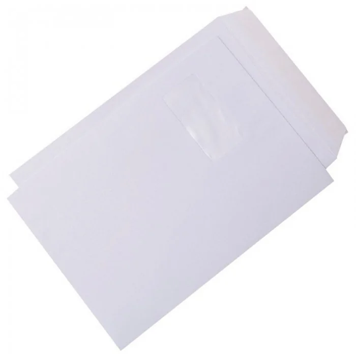 Plic Cu Fereastra Adeziv Siliconic, Dimensiuni 110 x 220 mm, Dimensiune Fereastra 45 x 90 mm, Pozitie Fereastra Dreapta, Culo...