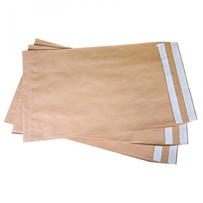 Plic Curierat Din Hartie Cu Autosigilare Pliu 140 mm, Dimensiuni 350 x 540 mm, Gramaj 100 gr/mp, Culoare Natur, Buc / Pachet ...