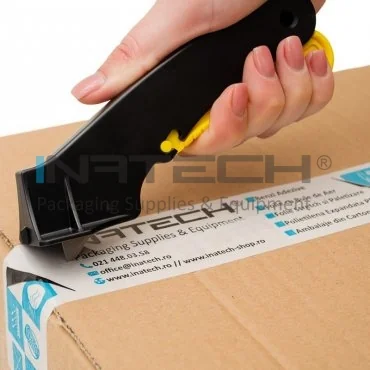 Cutter Retractabil Pentru Hartie Utilizare Intensa, Lama Metal, Culoare Argintiu, Siguranta NU, Suport Metal