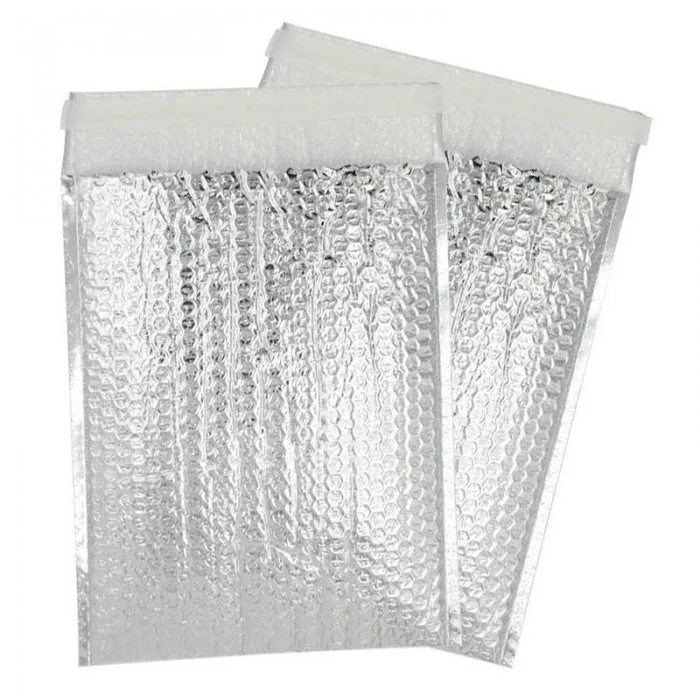 Plic Cu Bule Termoizolant Dimensiuni 450 x 350 mm, Material PET / Folie Bule / PEE, Clapeta 50 mm, Culoare Argintiu-Plicuri I...