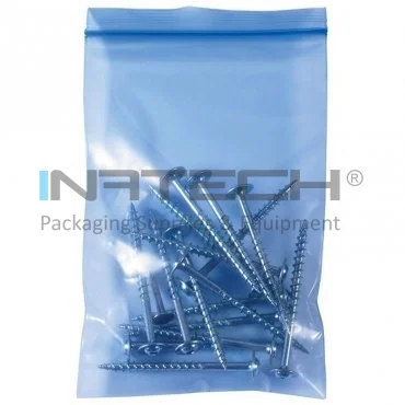 Pungi Cu Inchidere ZIP VCI Lungime 200 mm, Latime 150 mm, Grosime 100 my, Culoare Albastru, Buc / Pachet 32000