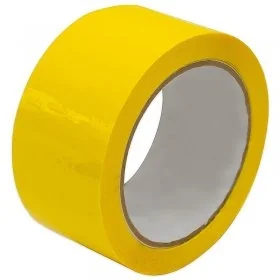 Banda Adeziva Colorata Lungime 66 m, Adeziv Acrilic, Latime 50 mm, Culoare Galben
