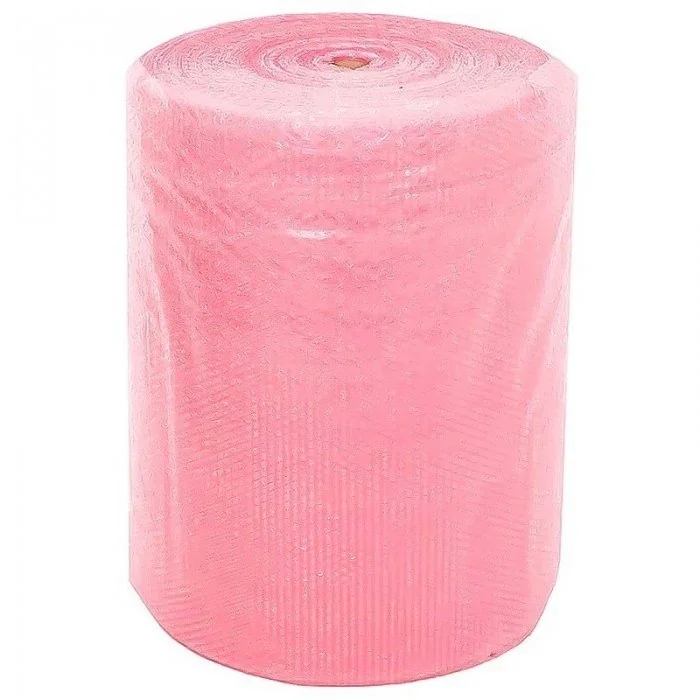 Folie Cu Bule Mici Roz Latime 400 mm, Lungime 100 m, Straturi 2, Grosime 60 my-Folie Cu Bule De Aer Mici