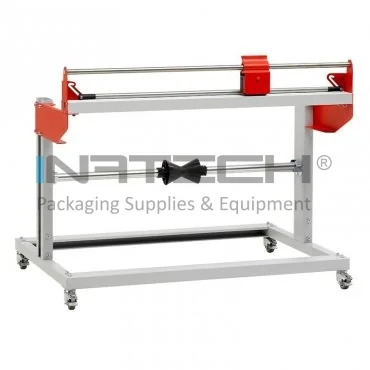 Dispenser Mobil Pentru Ambalare, Suport 1 Rola Diametru maxim role 900 mm, Latime maxima role 1050 mm, Latime dispenser 1350 mm, Inaltime dispenser 715 mm, Greutate 28 kg, Cutter DA