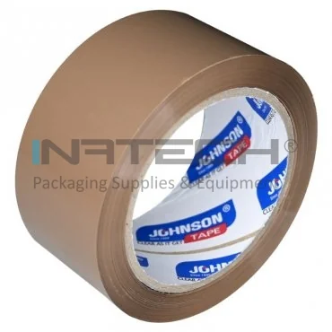 Banda Adeziva Acrilica Johnson Lungime 82 m, Adeziv Acrilic, Latime 48 mm, Culoare Maro, Silentios Nu