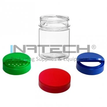 Borcan PET Forma Patrata, Tip Capac Simplu, Diametru Filet 63 mm, Volum 300 ml, Culoare Transparent, Buc / Pachet 10