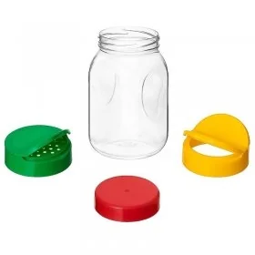 Borcan PET Forma Rectangulara, Tip Capac Simplu, Diametru Filet 63 mm, Volum 400 ml, Culoare Transparent, Buc / Pachet 10-Rec...