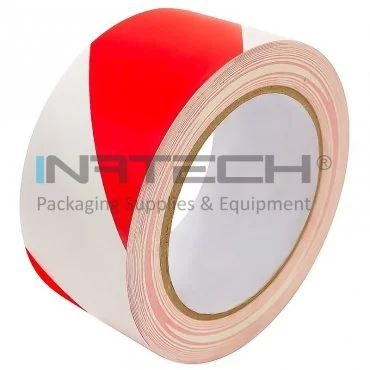 Adhesive Marking Tape Length 33 m, Width 50 mm, Red / White