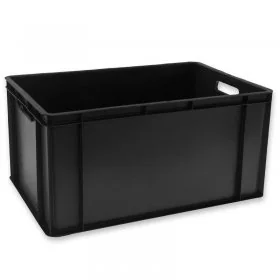 Euro Containere Dimensiuni 600 x 400 x 300 mm, Volum Litri 60, Material PP Reciclat, Greutate 2,3 kg, Culoare Negru-Lazi Pent...