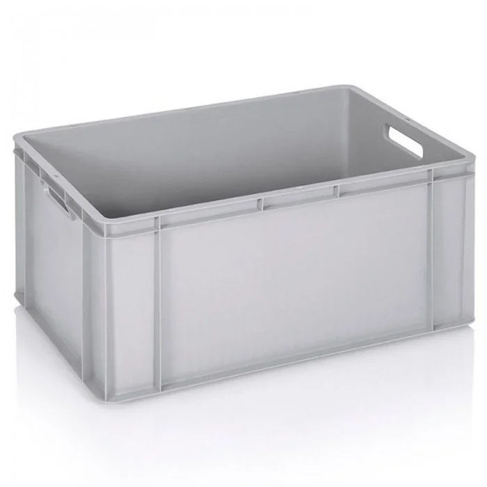 Euro Containere 600 x 400 mm Dimensiuni 600 x 400 x 200 mm, Material PP Virgin, Volum Litri 40, Greutate 1.9 kg, Culoare Gri-...