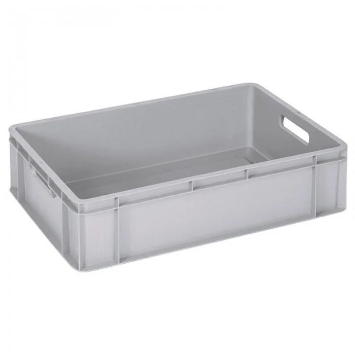 Euro Containere Dimensiuni 600 x 400 x 160 mm, Material PP Virgin, Volum Litri 31, Greutate 1.3 kg, Culoare Gri-Lazi Pentru T...