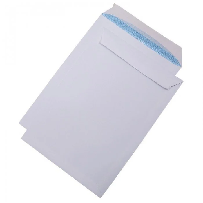 Plic Fara Fereastra Adeziv Umectabil, Dimensiuni 162 x 229 mm, Culoare Alb, Tip C5, Ambalare Buc/Cutie 500-Plicuri Si Pungi C...