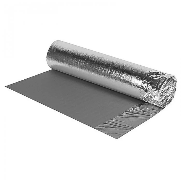 Folie Aluminizata Parchet Lungime 100 m, Latime 1000 mm, Grosime 2 mm, Culoare Negru-Folie Si Placa Polietilena Expandata PEE