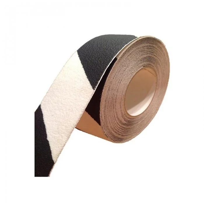 Banda Antialunecare Grosiera Lungime 18.3 m, Latime 100 mm, Culoare Negru / Galben, Tip Grosiera, Buc / Pachet 10-Benzi Adezi...