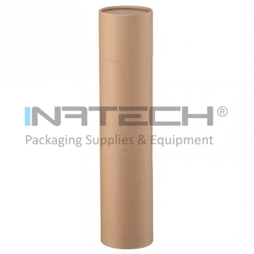 Tuburi Carton Cu Capac Pentru Ambalare Si Stocare Lungime 320 mm, Diametru Interior 104 mm, Grosime 4.5 mm, Culoare Natur