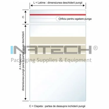 Pungi Plastic Fermoar Si Benzi De Scriere Dimensiuni mm (l x L) 100 x 150, Grosime 60 my, Culoare Transparent, Buc / Pachet 100