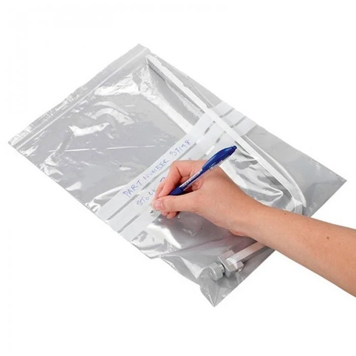 Pungi Plastic Fermoar Si Benzi De Scriere Dimensiuni mm (l x L) 120 x 180, Grosime 60 my, Culoare Transparent, Buc / Pachet 1...