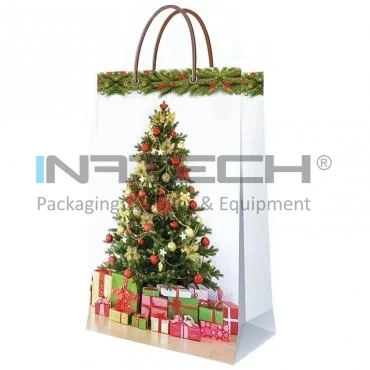 Pungi Pentru Cadouri, Personalizate, Aspect Lucios, 190 g/mp Plastifiere Lucioasa, Dimensiuni mm (L × l × h) 230 x 380 x 100, Tip Maner Snur, Gramaj 190 gr/mp