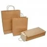 Pungi Hartie Cu Maner Rasucit, Dimensiuni 250 x 110 x 370 mm, Tip Maner Sfoara, Material Hartie 90 gr/m2, Culoare Natur, Buc ...