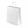 Pungi Hartie Cu Maner Rasucit, Tip Maner Sfoara, Dimensiuni 160 x 90 x 210 mm, Material Hartie 90 gr/m2, Culoare Alb, Buc / P...