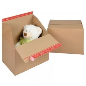Cutii Carton Euro Cu Autosigilare ColomPac ® Lungime 394 mm, Latime 294 mm, Inaltime 287 mm, Culoare Maro, Tip Carton CO3-Cut...