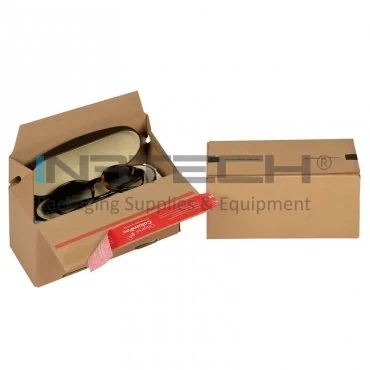 Cutii Carton Euro Cu Autosigilare ColomPac ® Lungime 145 mm, Latime 95 mm, Inaltime 140 mm, Culoare Maro, Tip Carton CO3