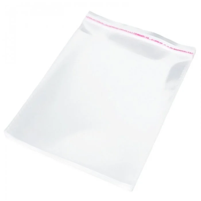 Pungi Cu Clapeta Adeziva Latime 80 mm, Inaltime 120 mm, Pliu NU mm, Grosime 40 my, Clapeta 40 mm, Culoare Transparent, Buc / ...