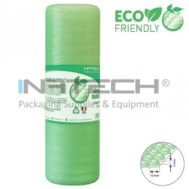 Folie Cu Bule Mici Eco Friendly Latime 400 mm, Lungime 100 m, Straturi 2, Grosime 60 my, Culoare Verde