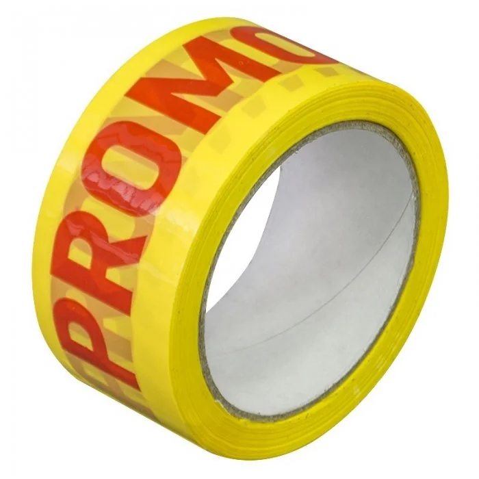 Banda Adeziva PROMOTIE Lungime 60 m, Latime 48 mm, Grosime 48 my, Culoare Galben-Benzi Adezive Pentru Ambalare