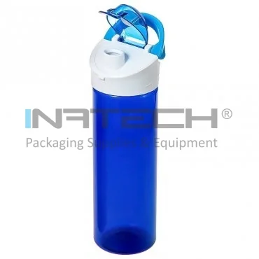 Round Plastic Container, Simple Cap Type, 63 mm Thread Diameter, Handle NO, Volume 600 ml, Blue, Pieces / Pack 24