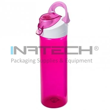 Round Plastic Containers, Simple Lid Type, Thread Diameter 63 mm, Handle NO, Volume 600 ml, Pink, Pieces / Pack of 24