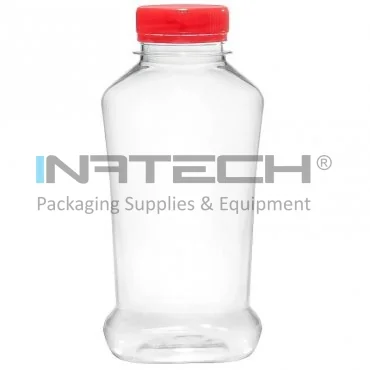 Rectangular Plastic Container, Simple Cap Type, Thread Diameter 38 mm, Handle NO, Volume 250 ml, Transparent Color, Pieces / Pack 14