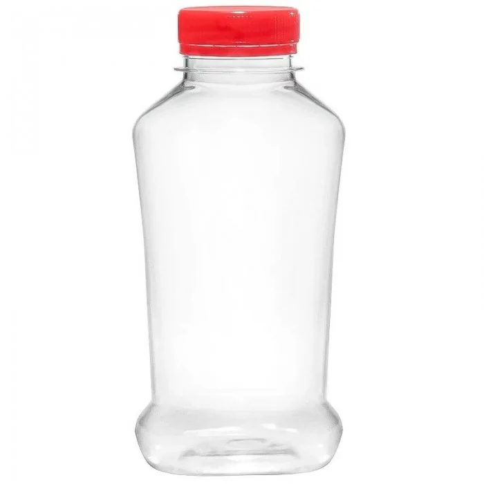 Recipiente Din Plastic Forma Fusiforma, Tip Capac Fliptop, Diametru Filet 28 mm, Maner NU, Volum 100 ml, Culoare Transparent,...