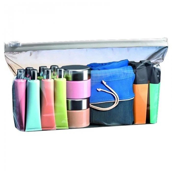 Pungi Cu Inchidere Tip Slider Lungime 170 mm, Latime 250 mm, Grosime 75 my, Pliu Inferior - mm, Culoare Transparent, Buc / Pa...