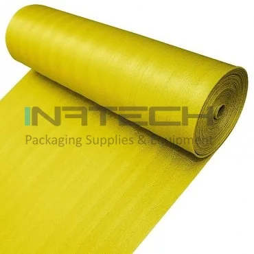 Expanded Polyethylene Underlay for Flooring, Length 50 m, Width 1000 mm, Thickness 2 mm, Yellow