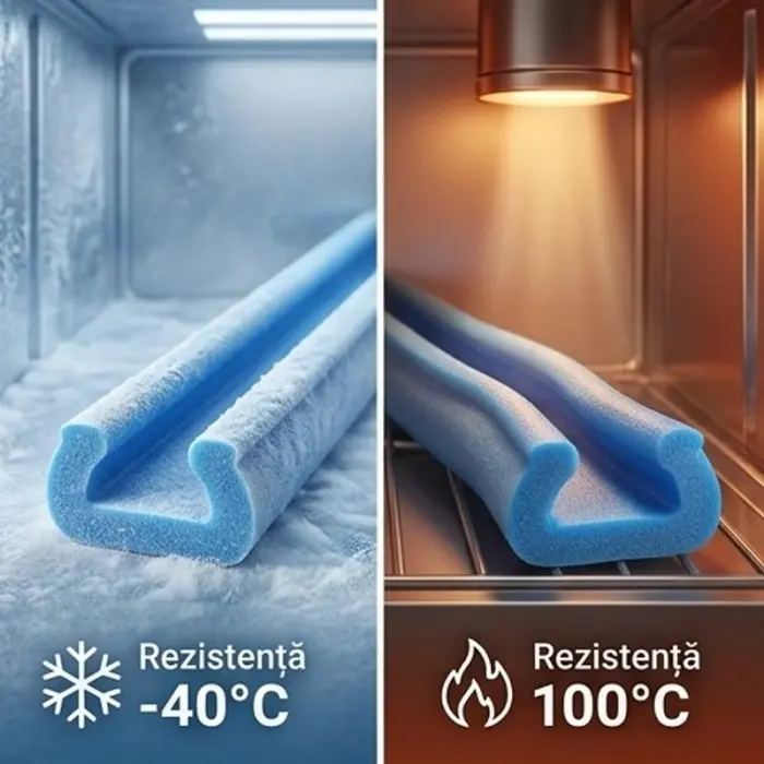 PEE Foam Profile, U Tulip, Length 850 mm, A-B-C-D Dimensions 41 x 12 x 25 x 47 mm, Blue