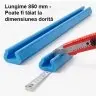 Profil Din Spuma PEE, U Tulip Lungime 2000 mm, Dimensiuni A-B-C-D 80 x 10 x 40 x 75 mm, Culoare Albastru, Metri / Pachet 100-...