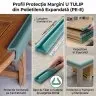Profil Din Spuma PEE, U Tulip Lungime 1000 mm, Dimensiuni A-B-C-D 80 x 10 x 40 x 75 mm, Culoare Verde, Metri / Pachet 25-Poli...