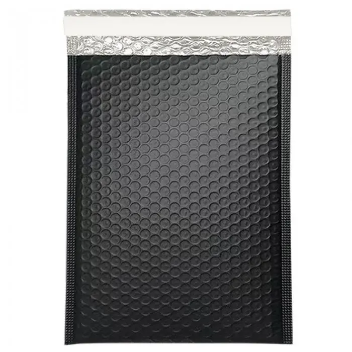 Plic Cu Bule Din Polietilena Poly Bubble, Dimensiuni 240 x 350 mm, Clapeta 50 mm, Culoare Negru-Plicuri Cu Protectie Pentru A...