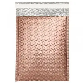Plic Cu Bule Termoizolant Din Polietilena Poly Bubble, Dimensiuni 170 x 225 mm, Clapeta 50 mm, Culoare Rose Gold-Plicuri Izol...