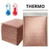 Plic Cu Bule Termoizolant Din Polietilena Poly Bubble, Dimensiuni 170 x 225 mm, Clapeta 50 mm, Culoare Rose Gold-Plicuri Izol...